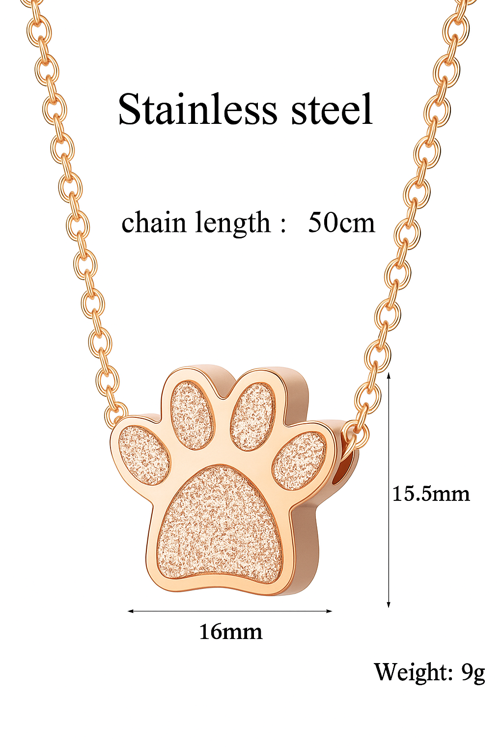Paw Print Pendant Necklace