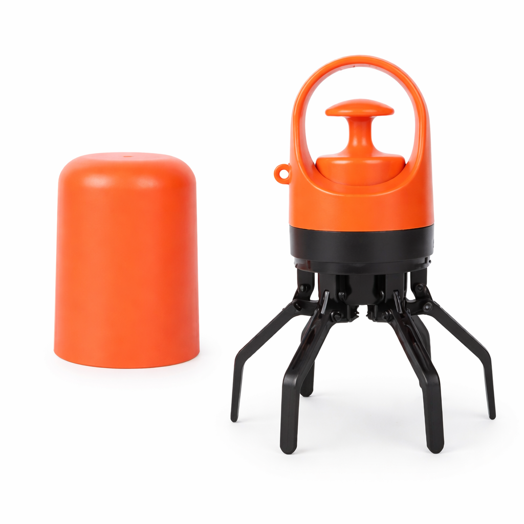 No-Touch Pooper Scooper with Built-In Waste Bag Dispenser