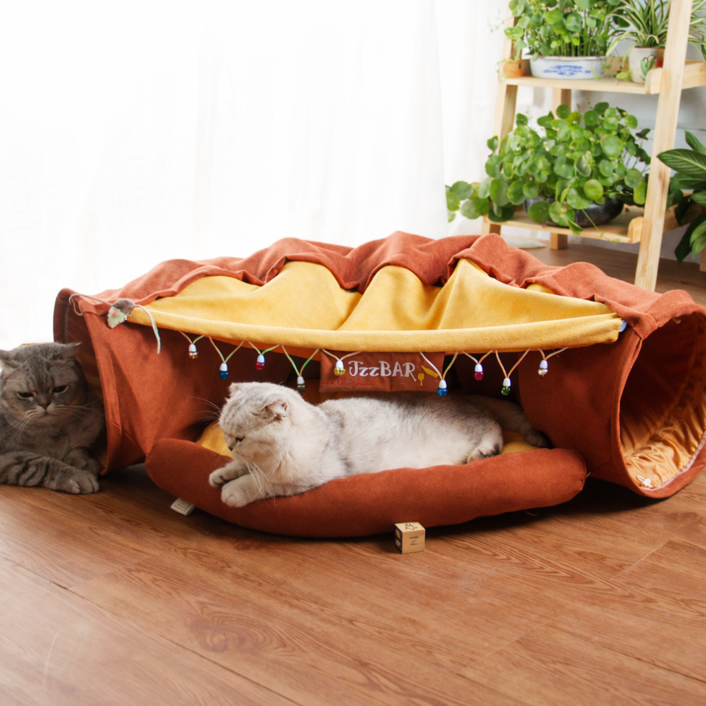 2-in-1 Cat Tunnel & Cozy Nest