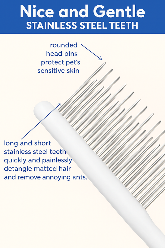 Soft Needle Grooming Comb for Shiny Fur