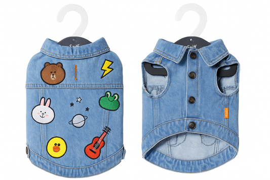 Denim Embroidered Casual Vest