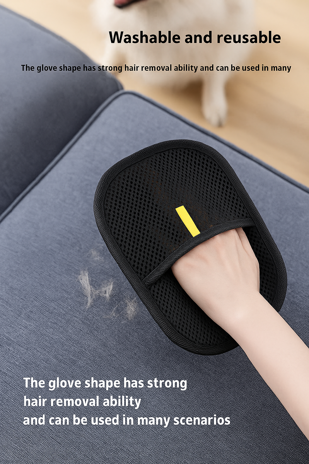 Electrostatic Pet Hair Grooming Gloves