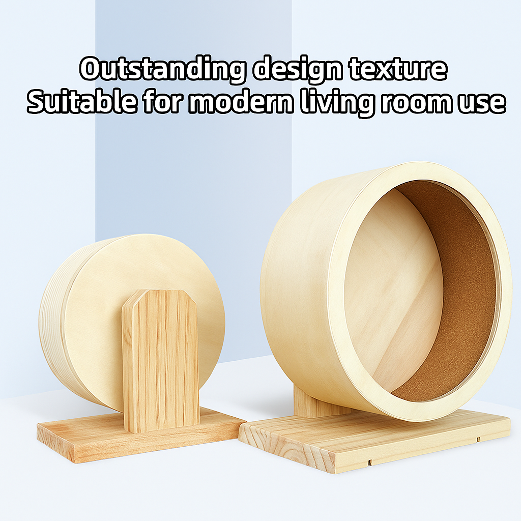 Silent Wooden Running Wheel for Gerbils and Hamsters