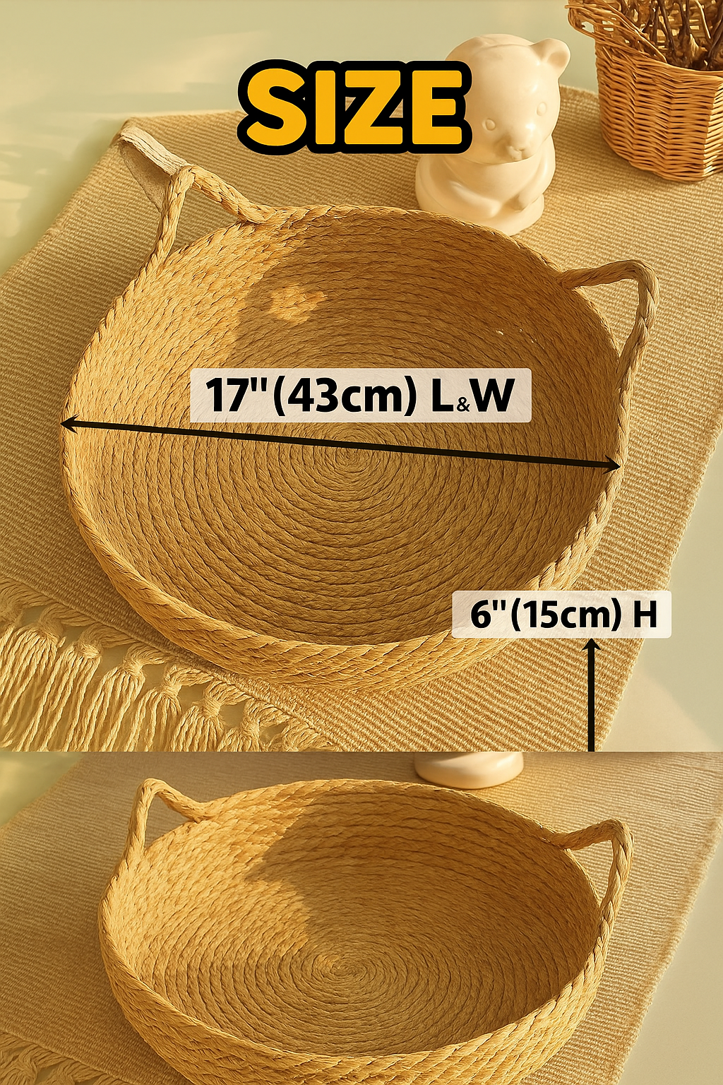 Eco-Friendly Handmade Woven Pet Bed