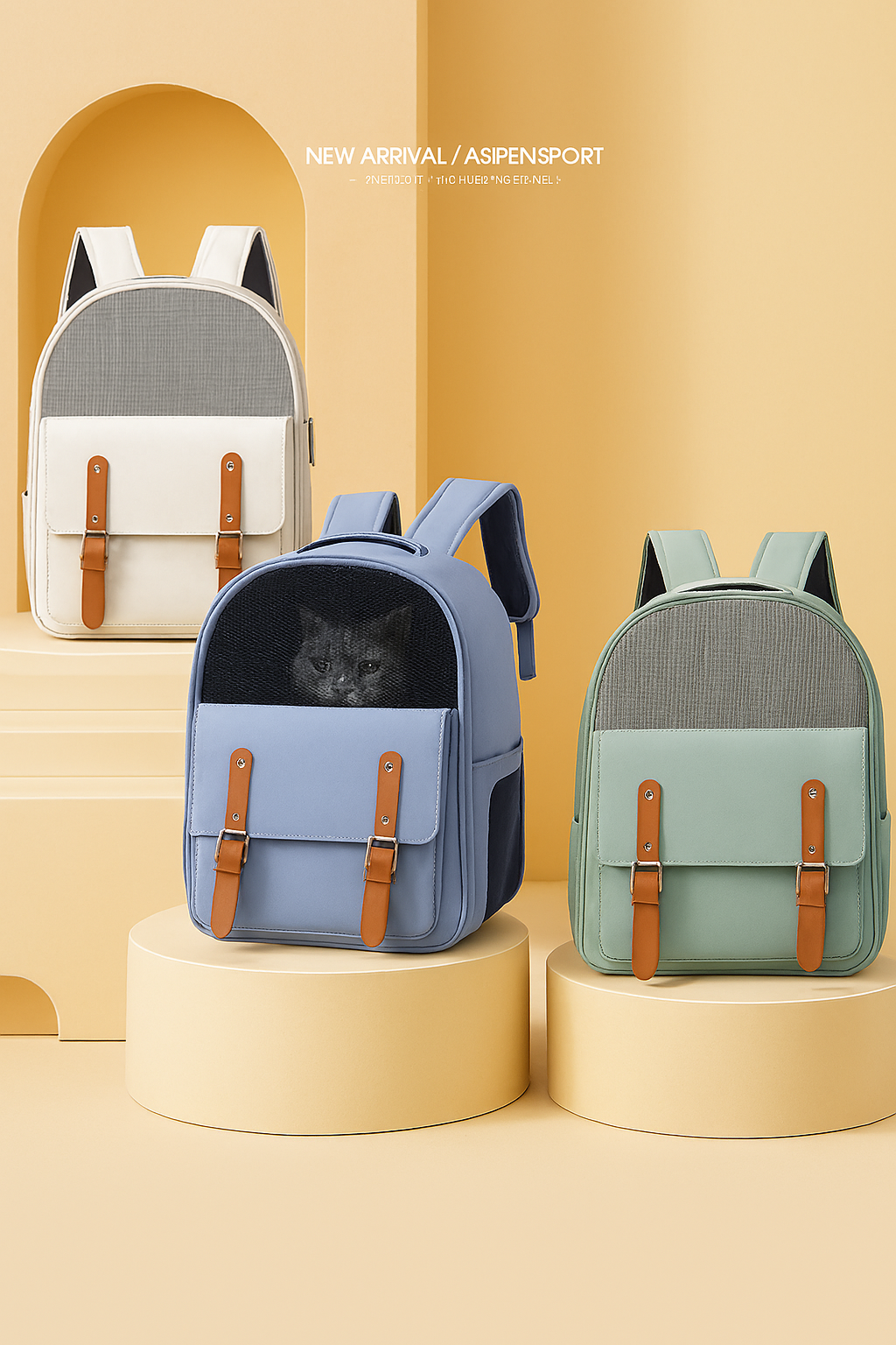 Scratch-Resistant Cat Backpack for Outdoor