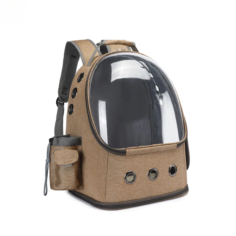 Fashionable Transparent Pet Backpack for Cats and Dogs
