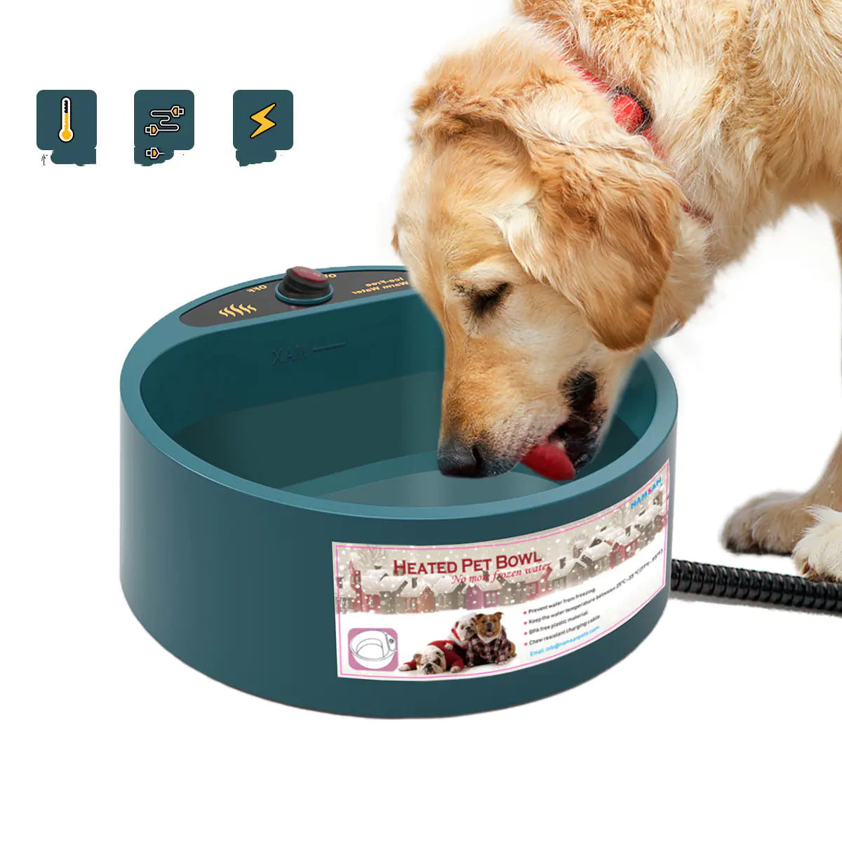 Automatic Temperature Insulated Smart Pet Heating Bowl
