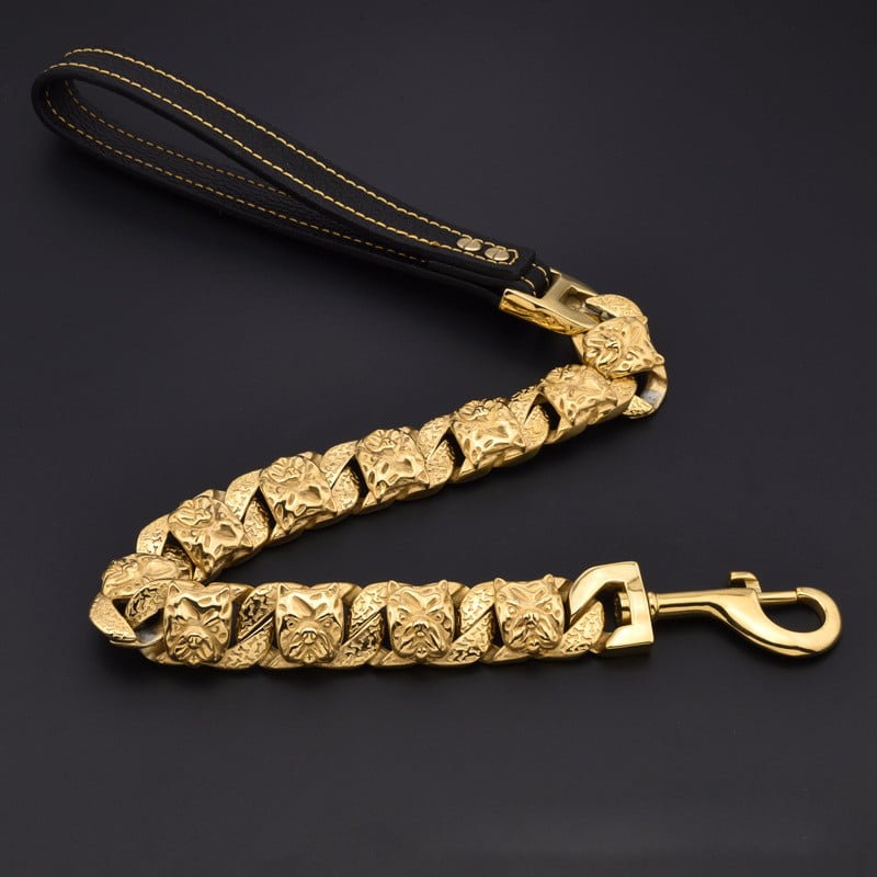 Titanium PitBull Dog Face Chain