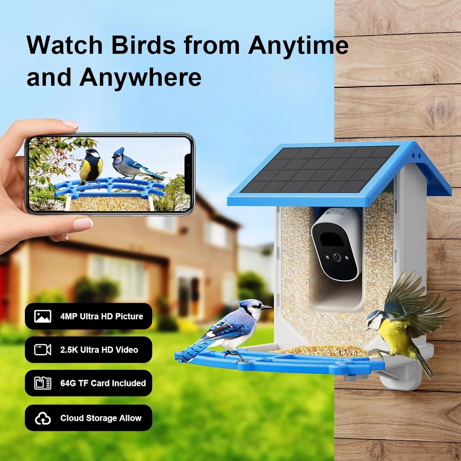 Smart Bird Feeder With Ultra HD Camera