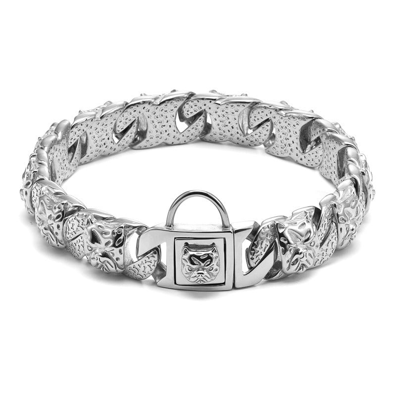 Titanium PitBull Dog Face Chain