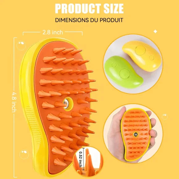 Electric Pet Steam Brush & Spray Comb
