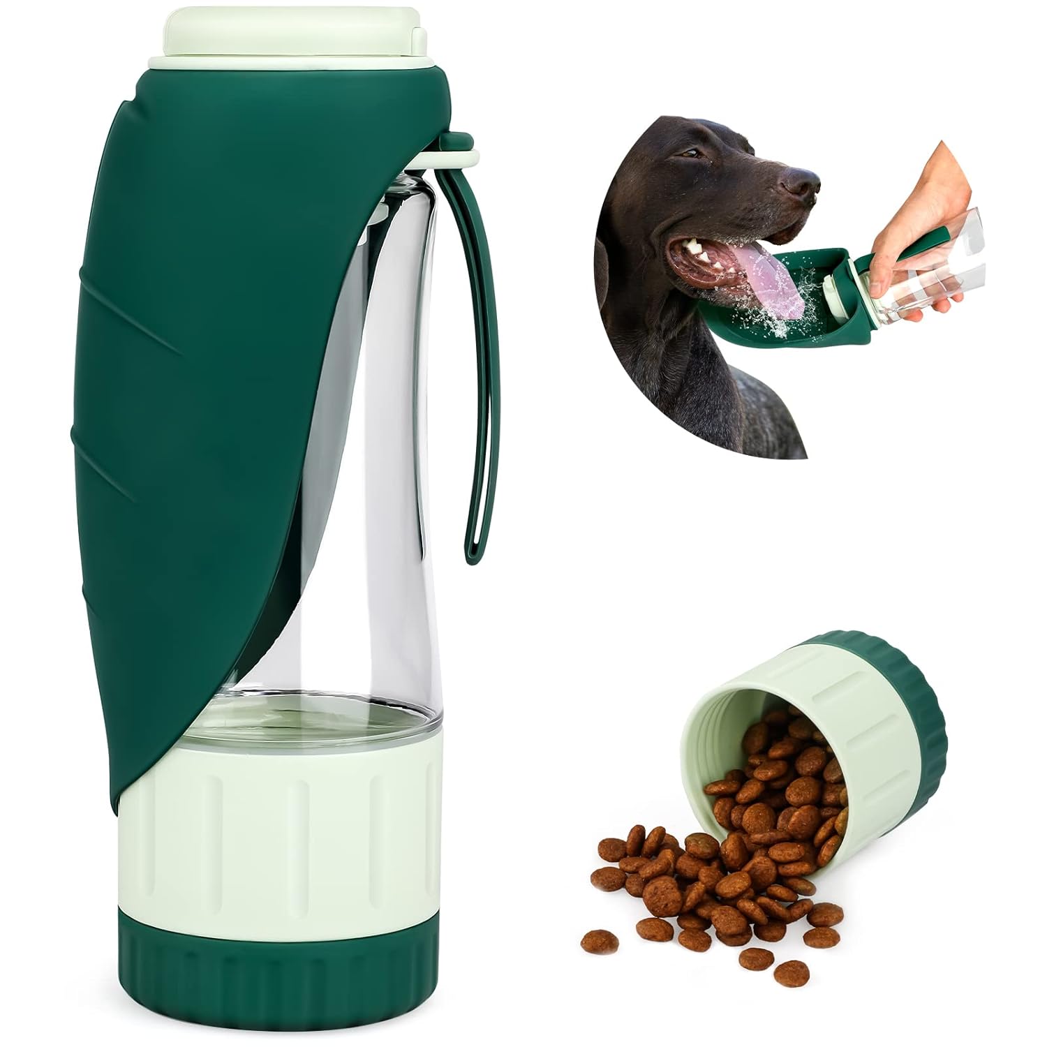 2-in-1 Portable Dog Water Bottle & Food Bowl