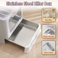 Enclosed Stainless Steel Cat Litter Box with Lid
