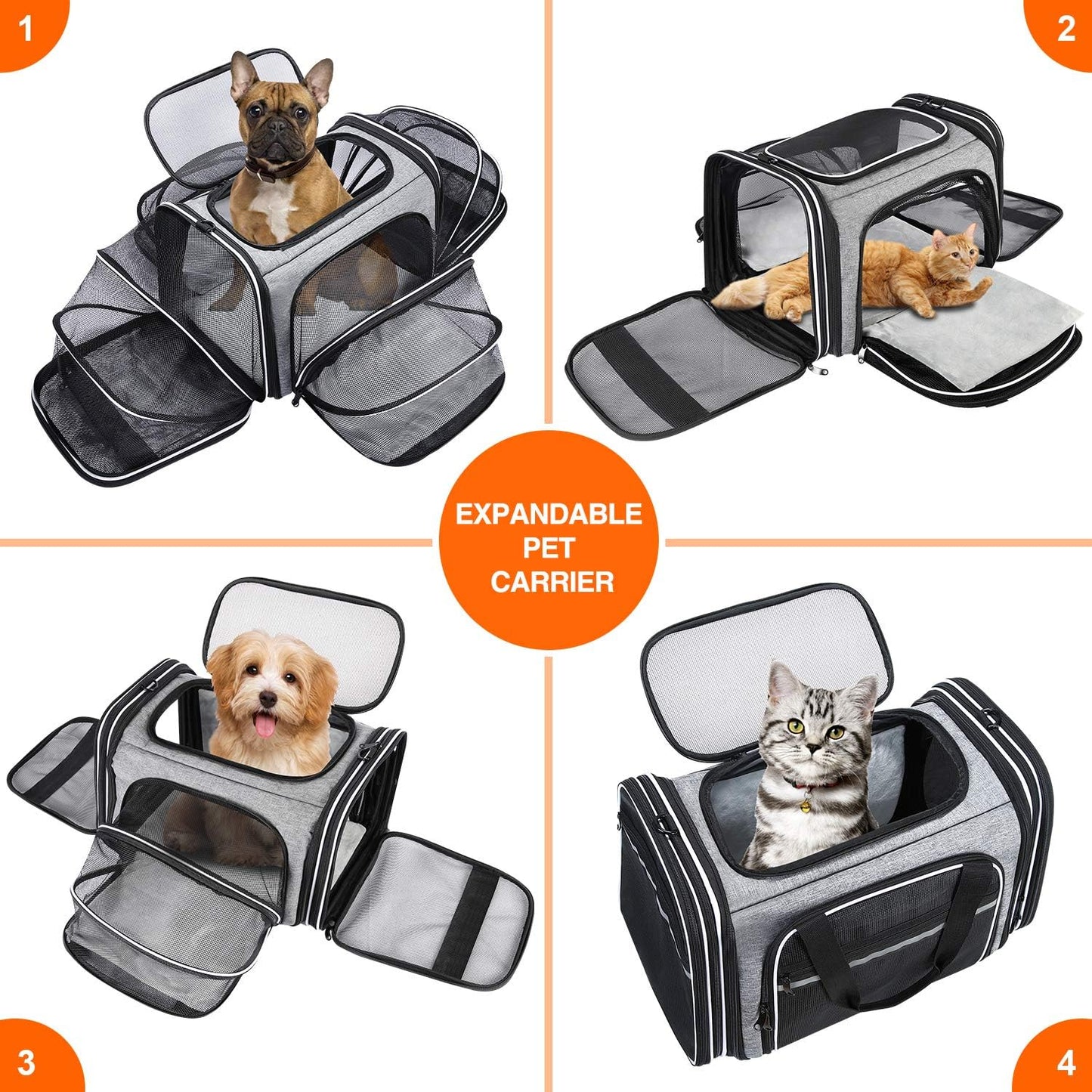 Portable One-Shoulder Folding Pet Carrier Bag