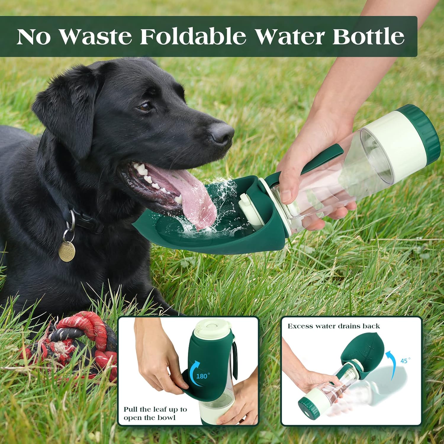 2-in-1 Portable Dog Water Bottle & Food Bowl