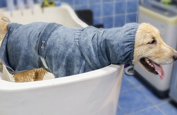 Highly Absorbent Cotton Dog Bathrobe Towel