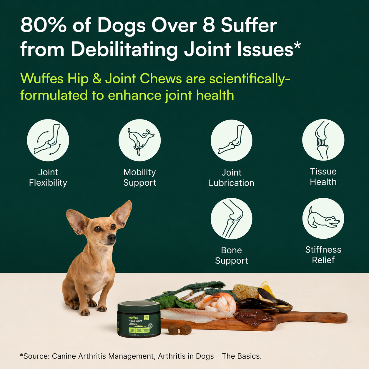Wuffes Advanced Hip and Joint Support Chews