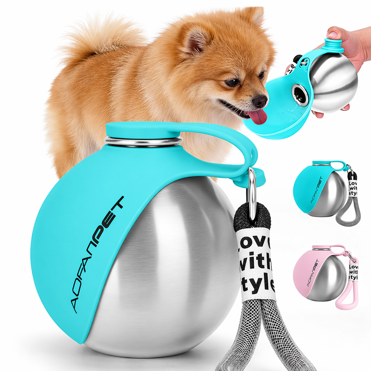 Stainless Steel Portable Pet Water Bottle
