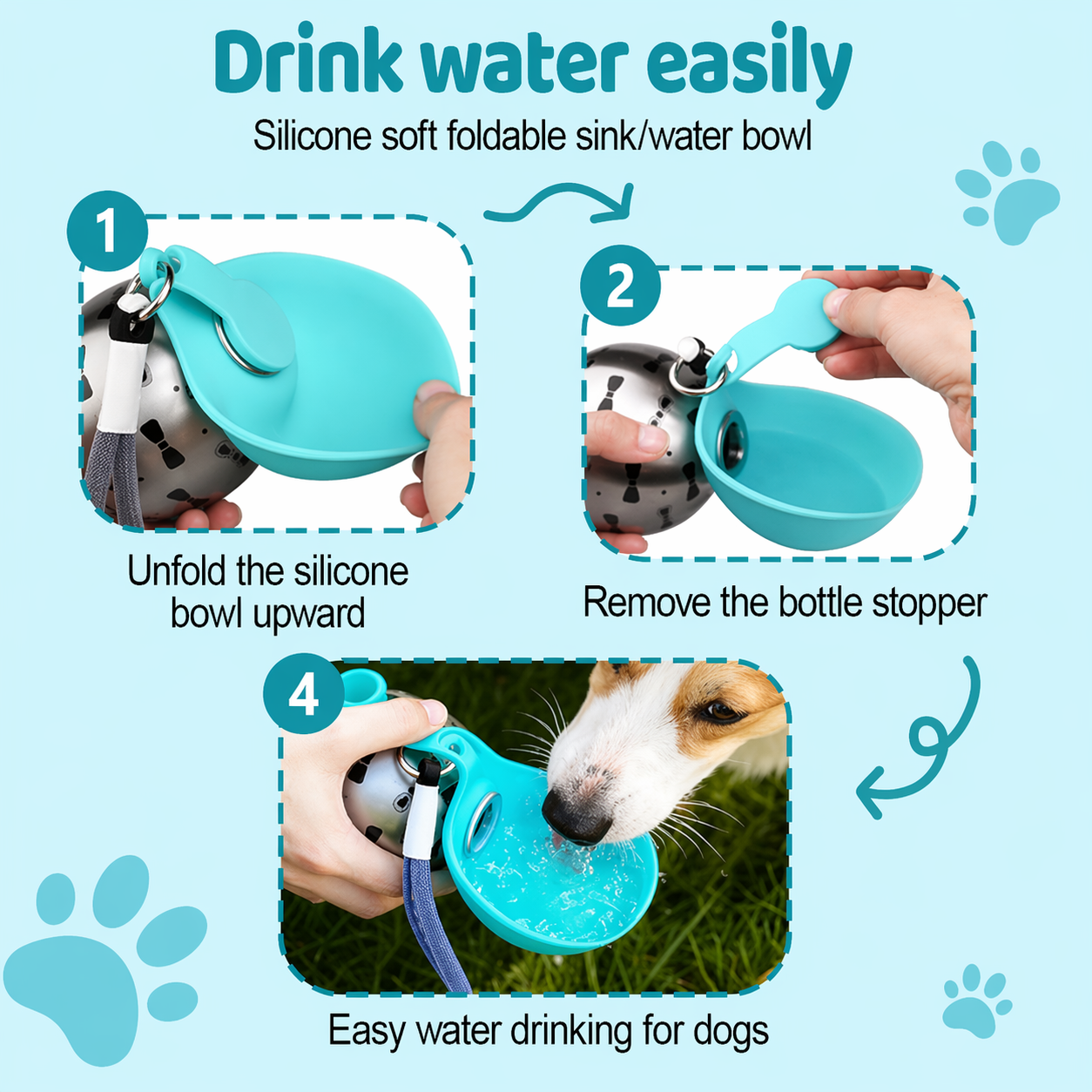 Stainless Steel Portable Pet Water Bottle