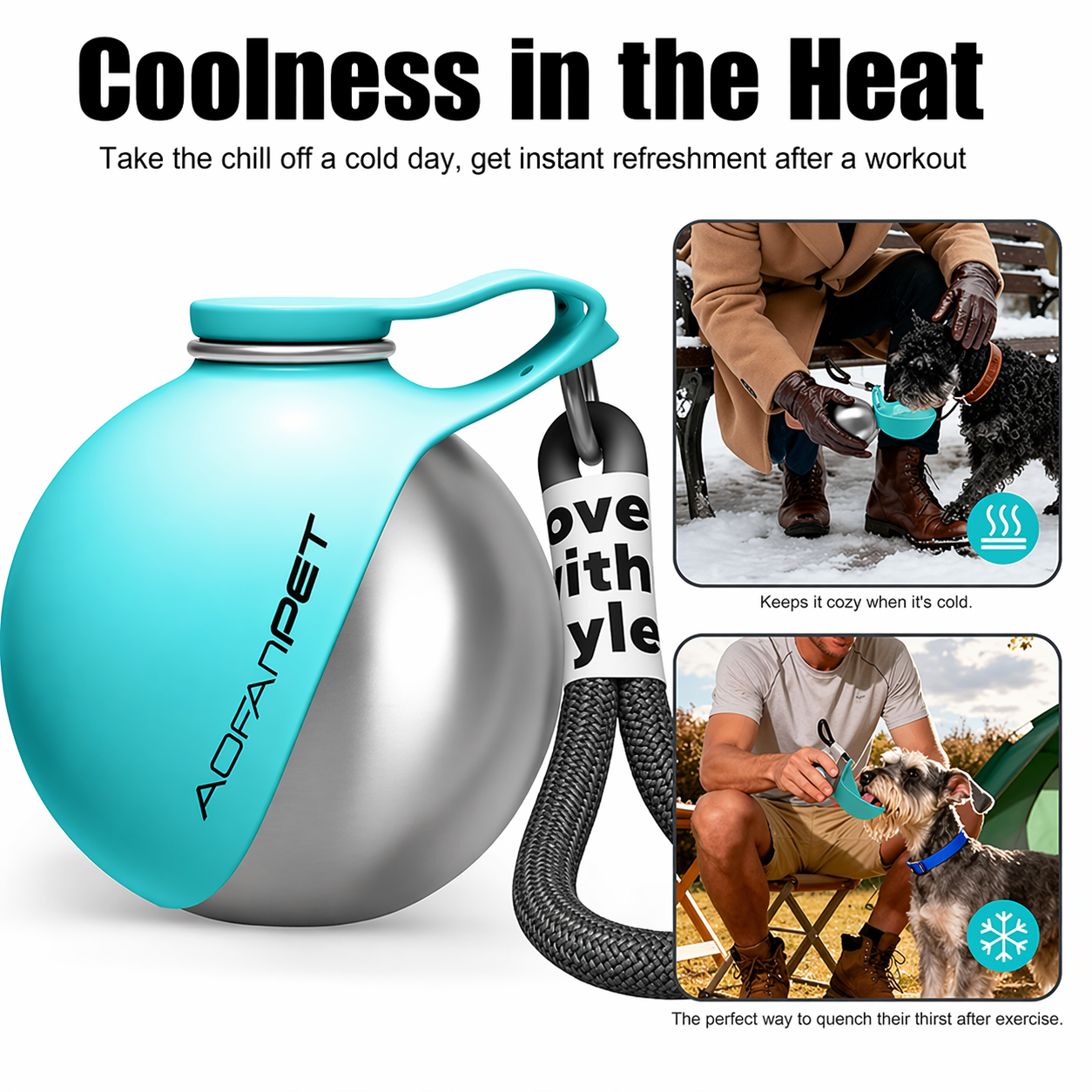 Stainless Steel Portable Pet Water Bottle