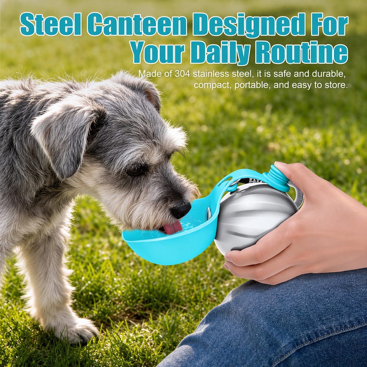 Stainless Steel Portable Pet Water Bottle