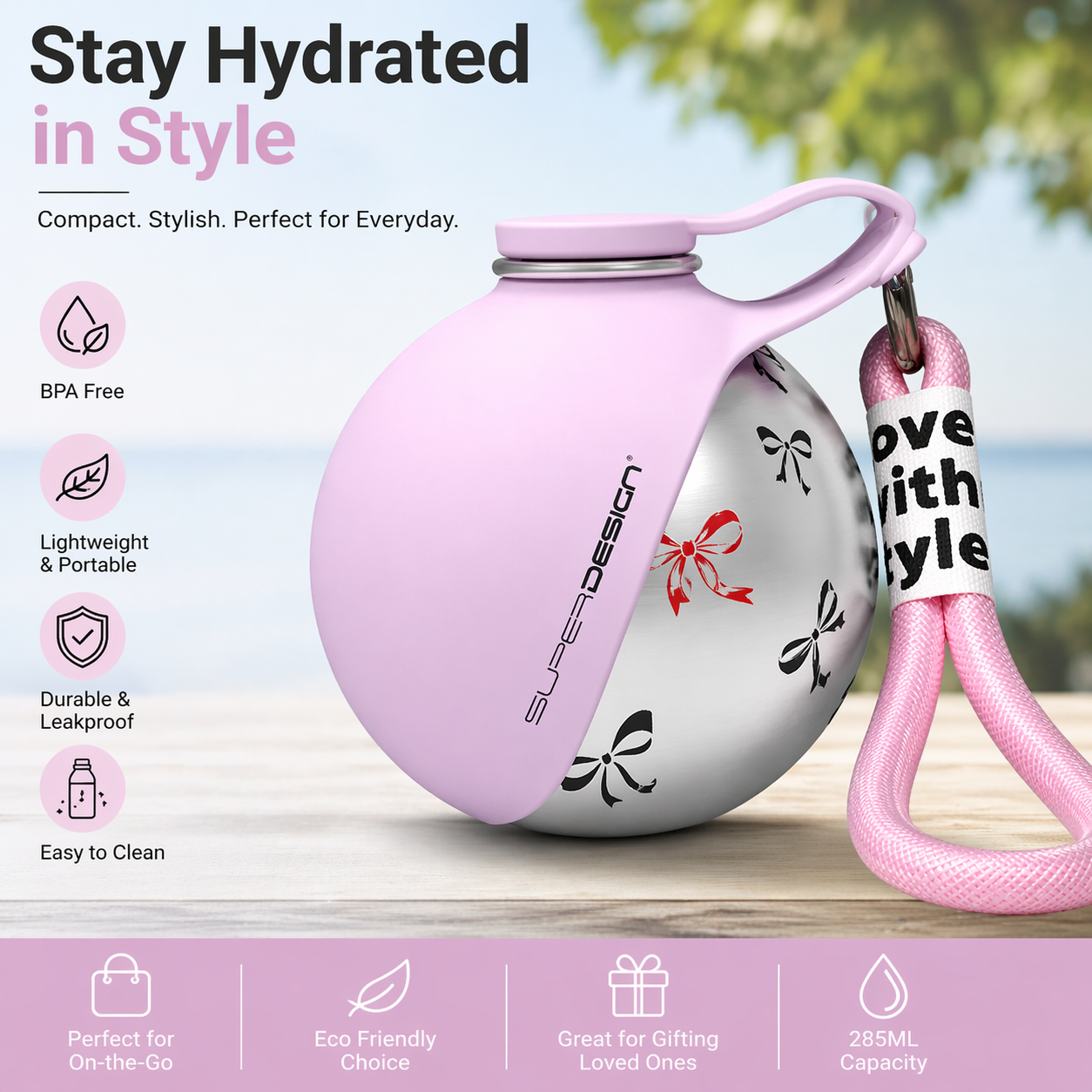 Stainless Steel Portable Pet Water Bottle