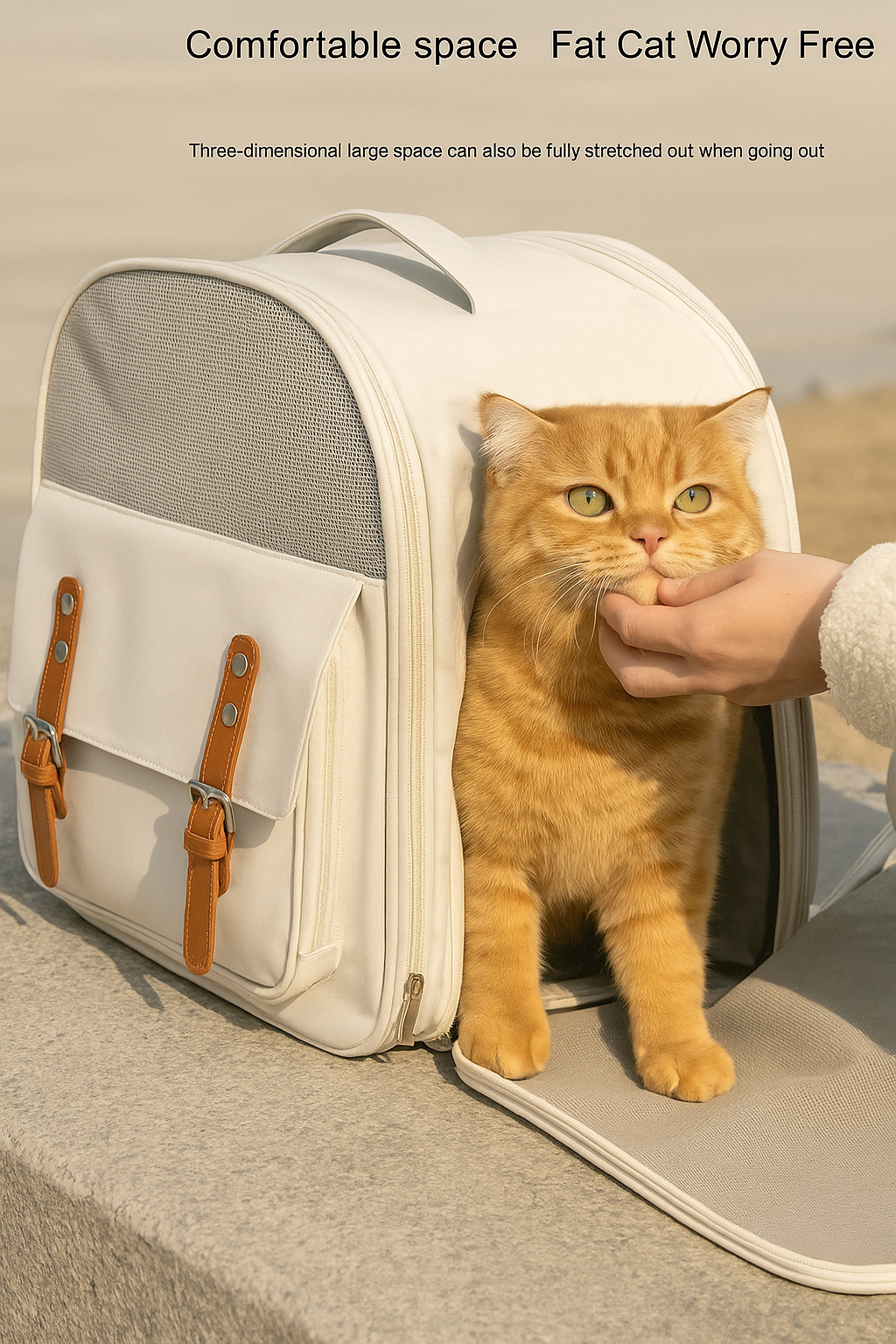 Scratch-Resistant Cat Backpack for Outdoor