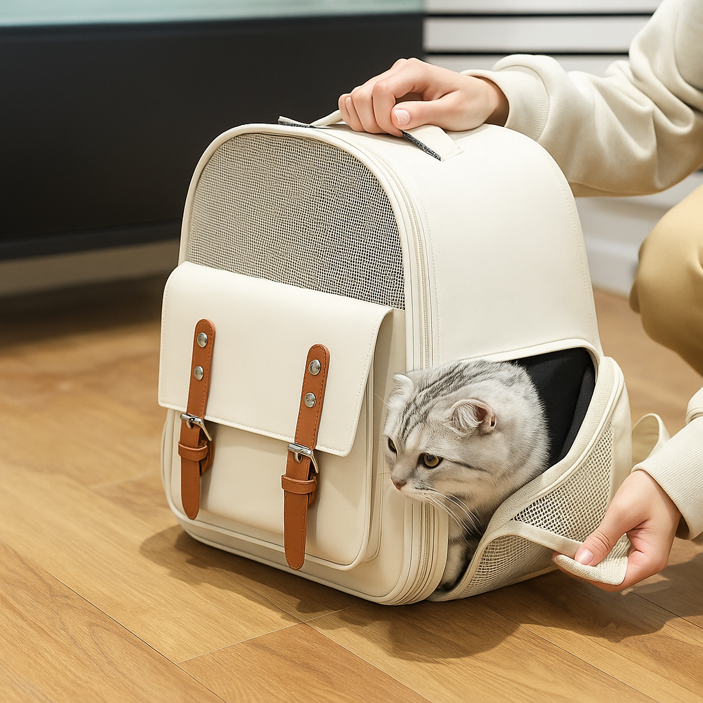 Scratch-Resistant Cat Backpack for Outdoor