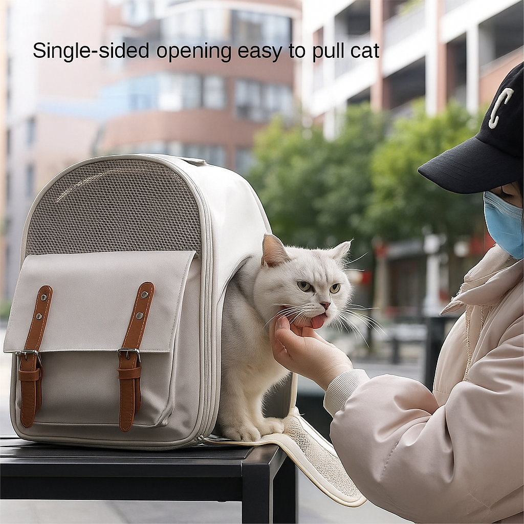 Scratch-Resistant Cat Backpack for Outdoor