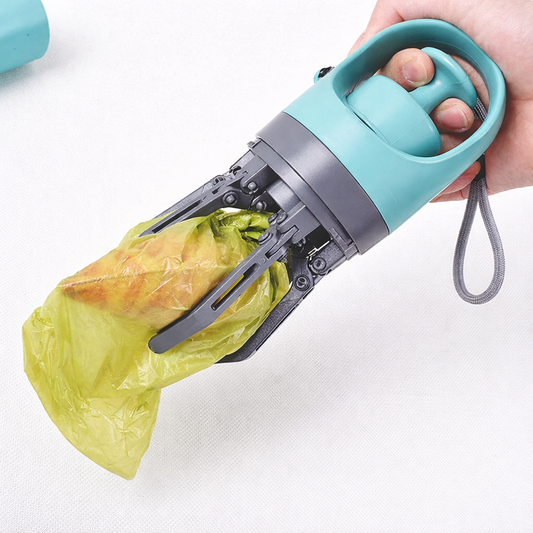No-Touch Pooper Scooper with Built-In Waste Bag Dispenser