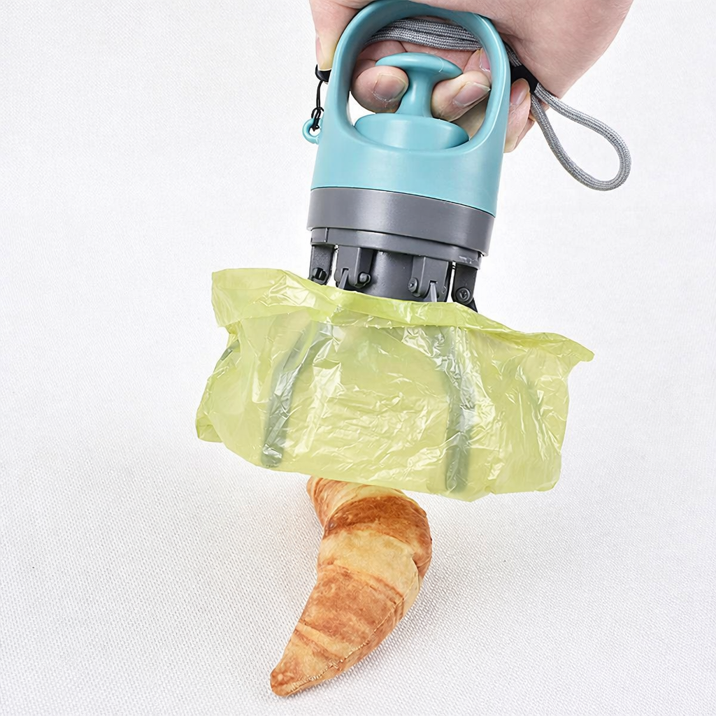 No-Touch Pooper Scooper with Built-In Waste Bag Dispenser