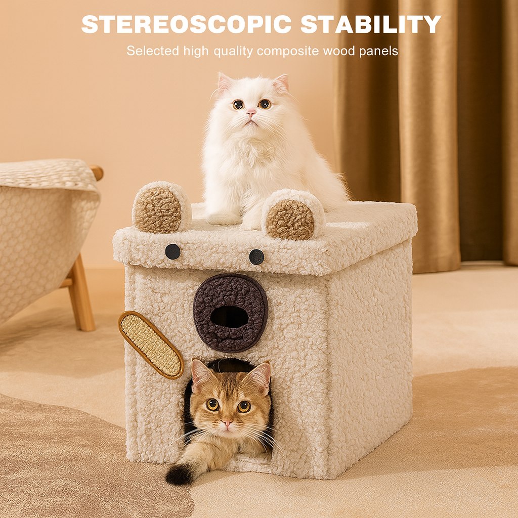 Modern Space-Saving Foldable Pet House