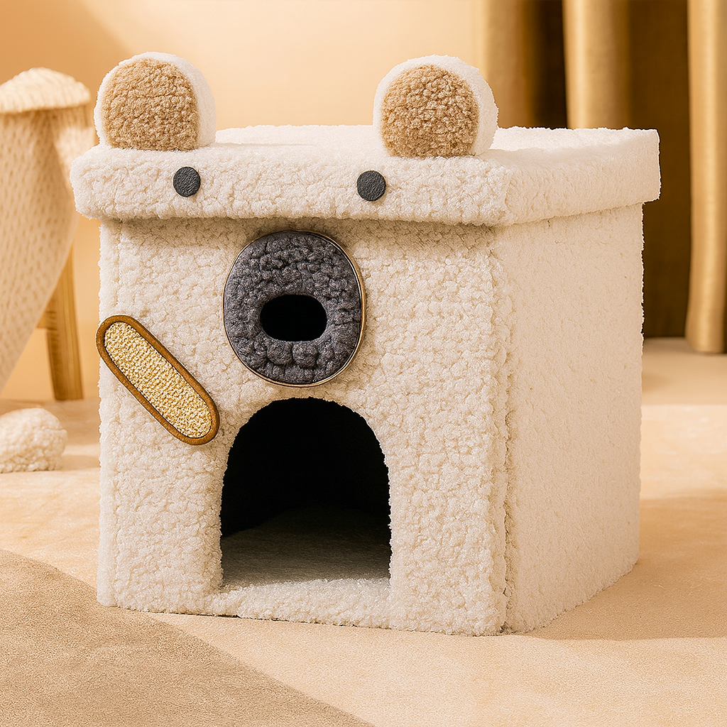 Modern Space-Saving Foldable Pet House