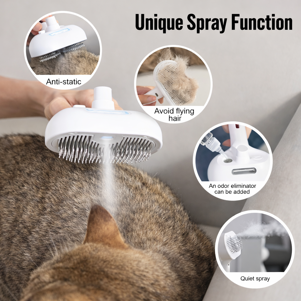 Pet Hair Spray Brush