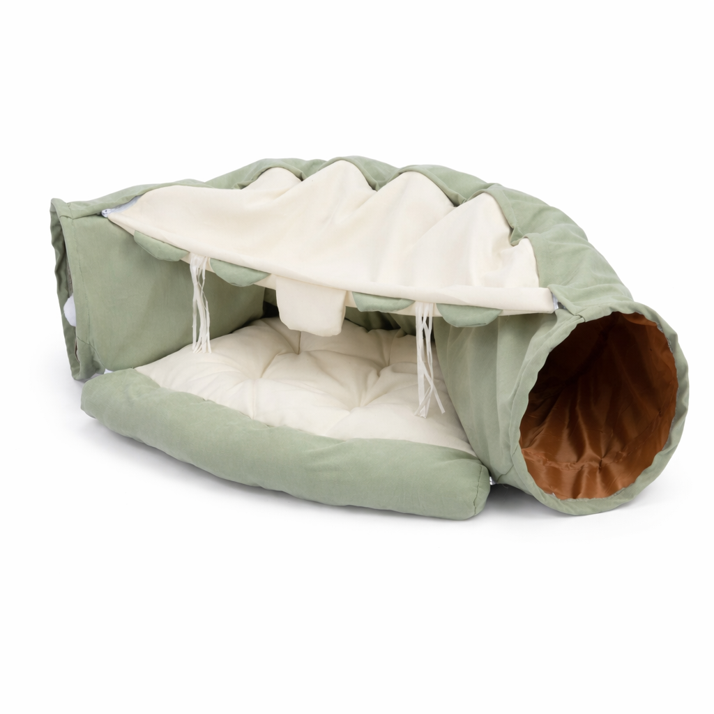 2-in-1 Cat Tunnel & Cozy Nest