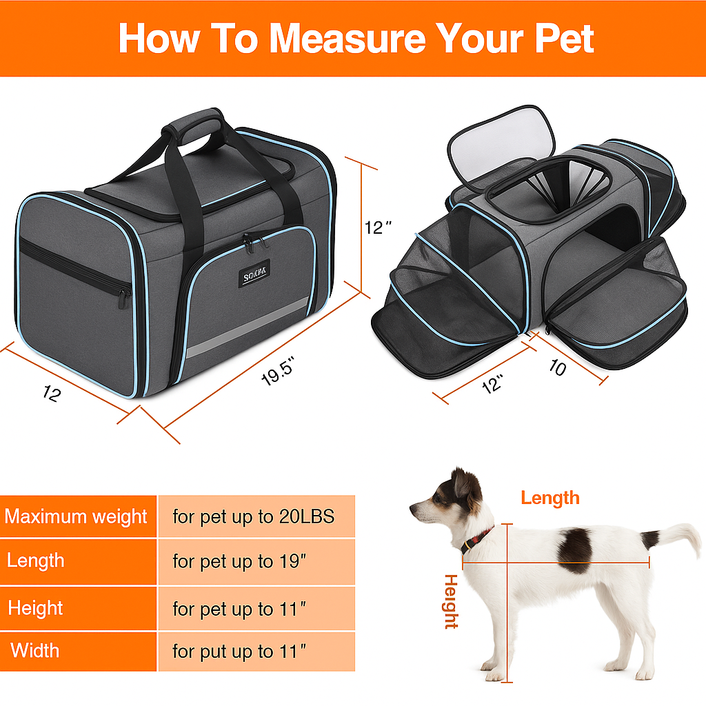 Portable One-Shoulder Folding Pet Carrier Bag