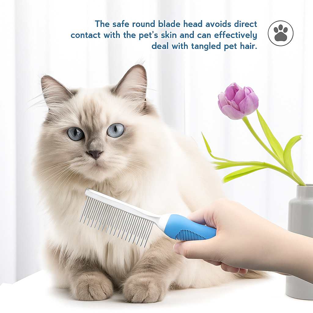 Soft Needle Grooming Comb for Shiny Fur