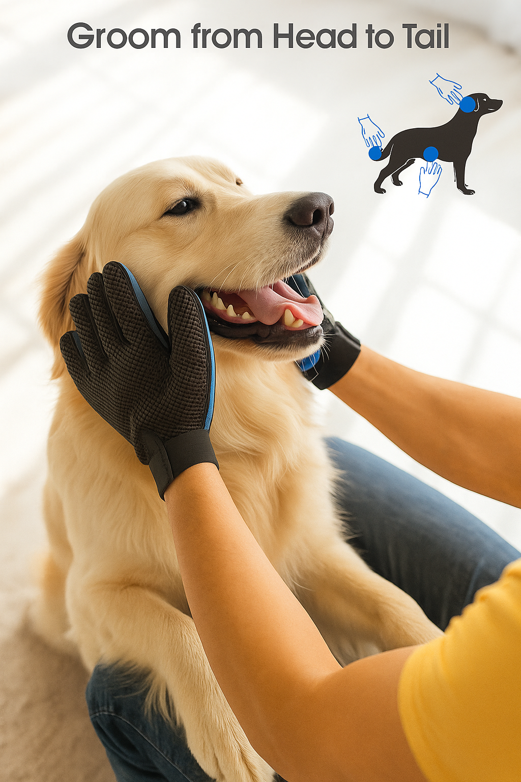 Easy Pet Grooming Gloves