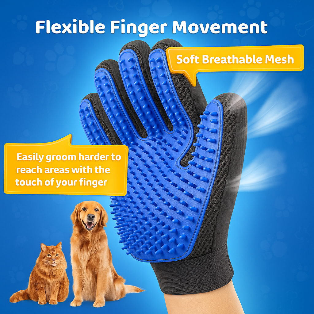 Easy Pet Grooming Gloves