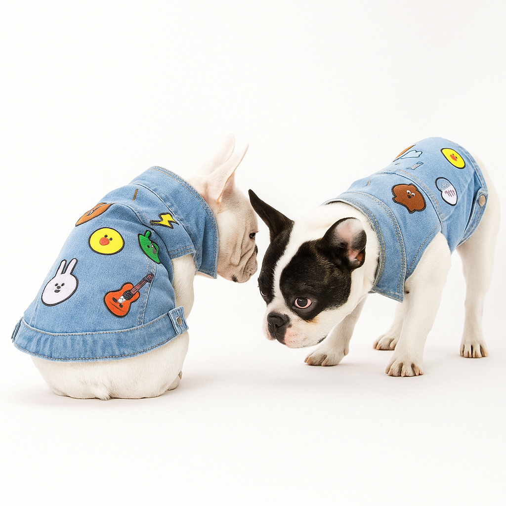 Denim Embroidered Casual Vest