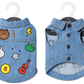 Denim Embroidered Casual Vest