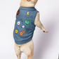 Denim Embroidered Casual Vest