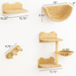 Cat Wall Shelves with Hammock, Scratching & Jumping Platforms