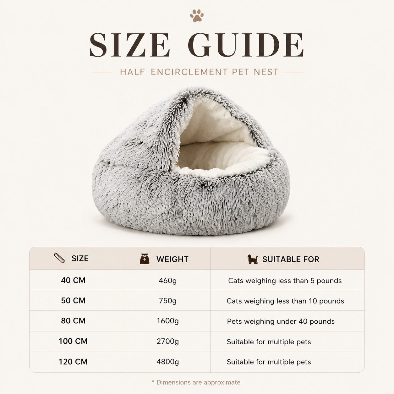 Cozy Shell Semi-Enclosed Cat Bed