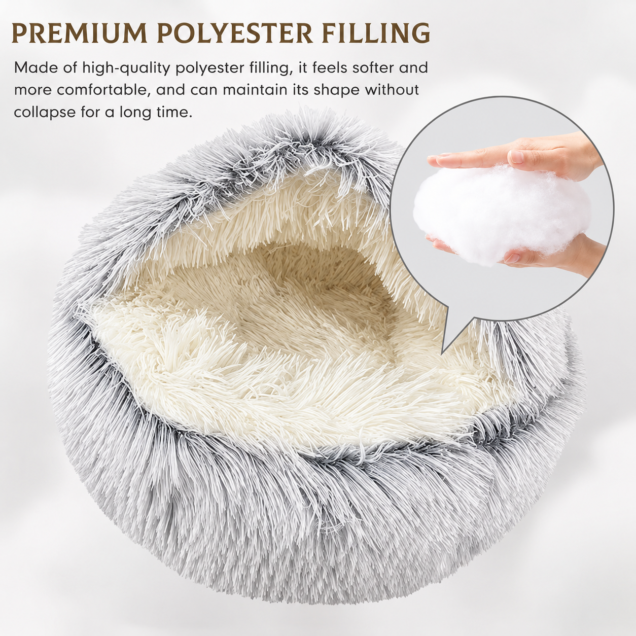 Cozy Shell Semi-Enclosed Cat Bed