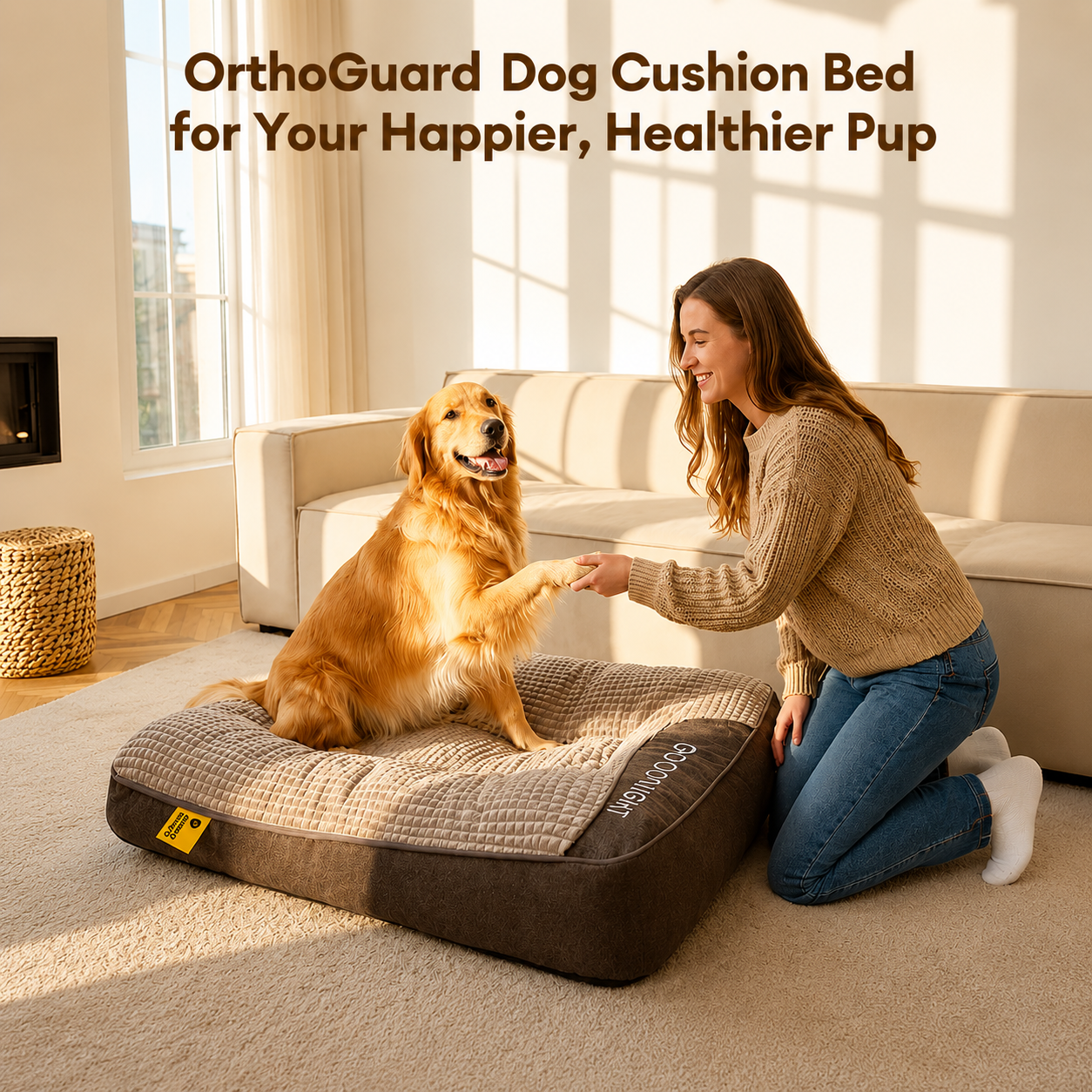 Orthopedic Full Body Support Dog Bed