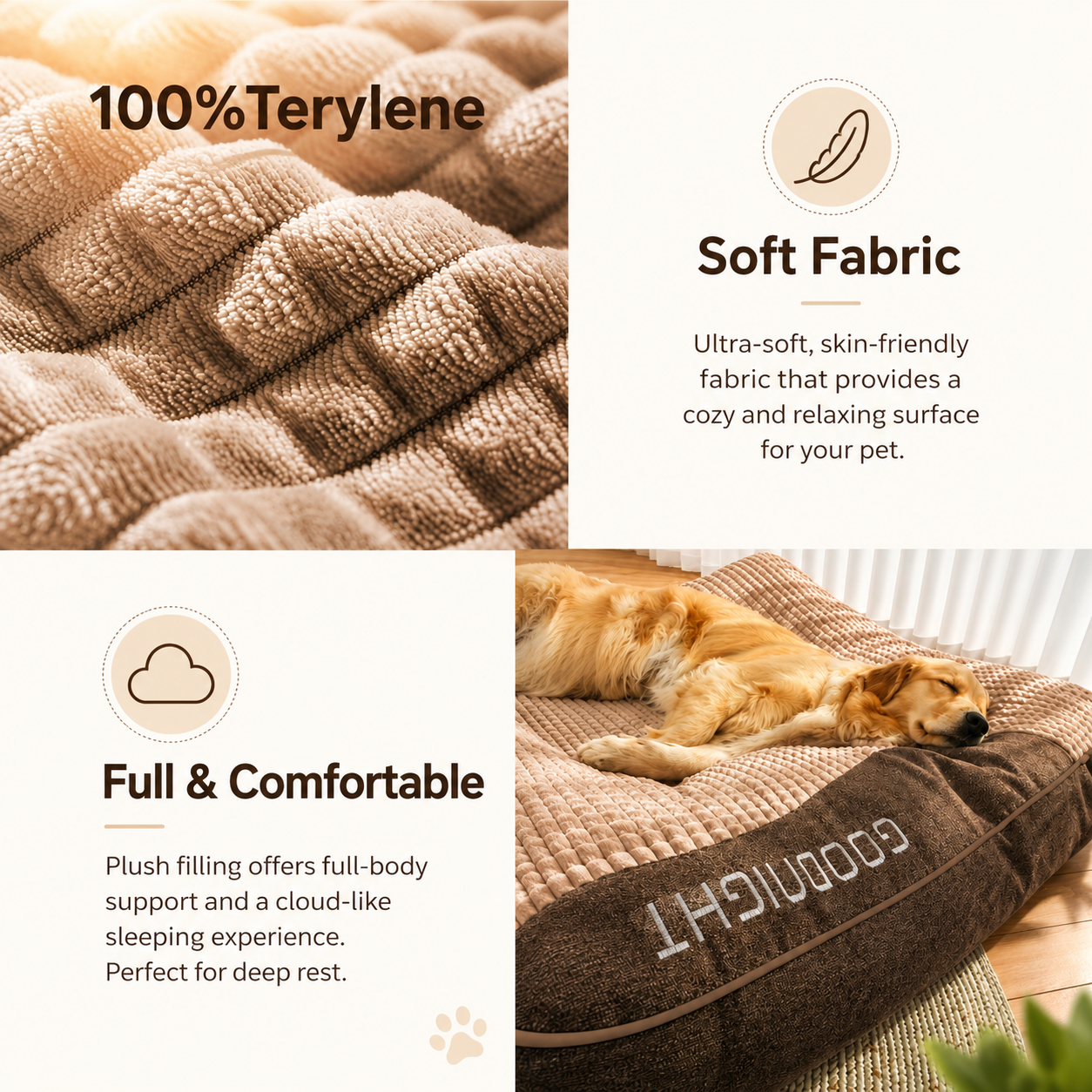 Orthopedic Full Body Support Dog Bed
