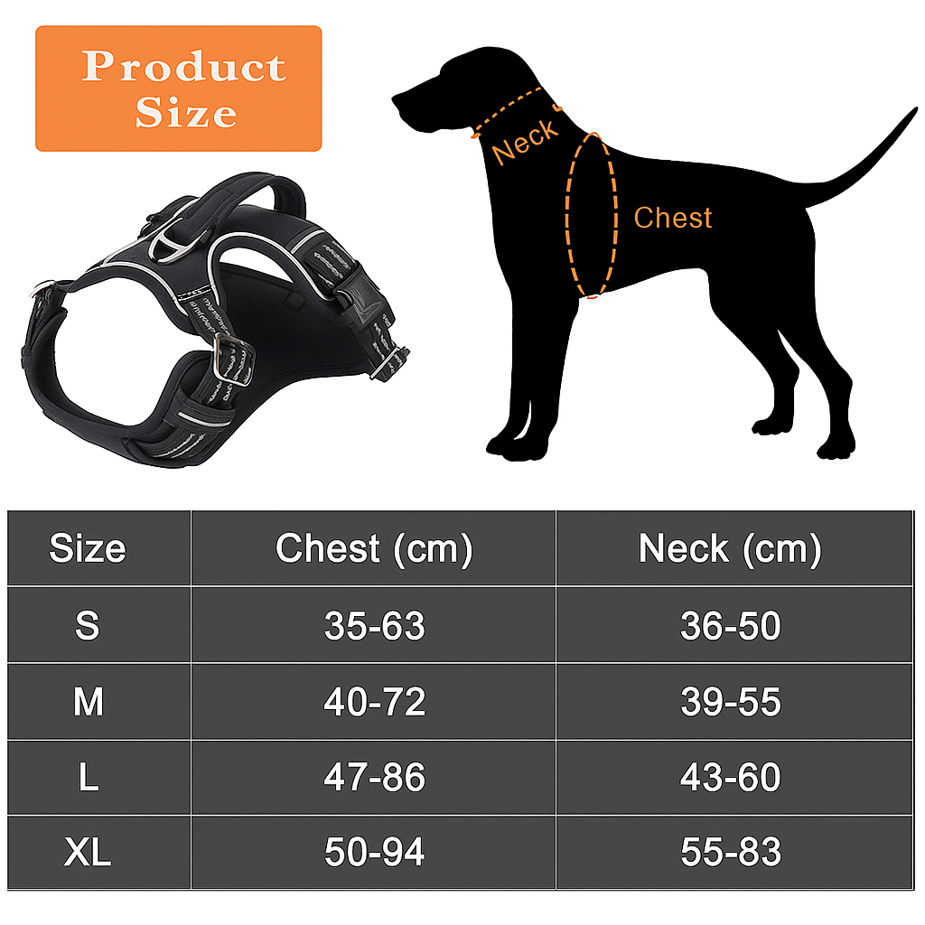Durable Waterproof Pet Harness with Handle