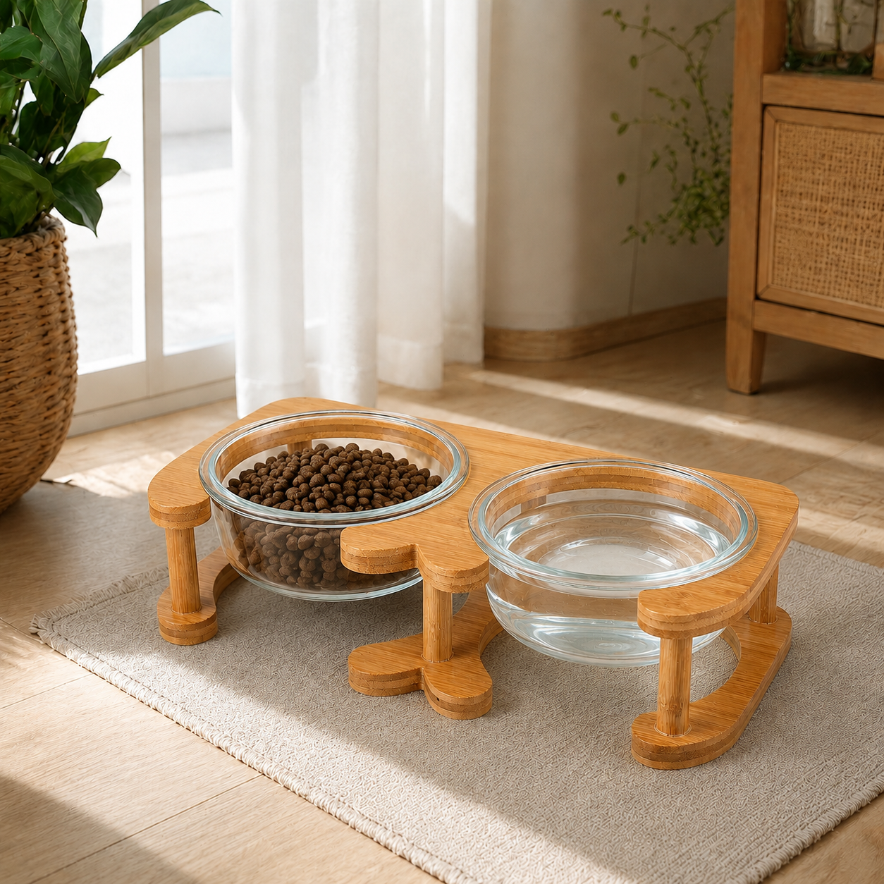 Elevated Neck Support Pet Bowl