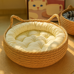 Eco-Friendly Handmade Woven Pet Bed